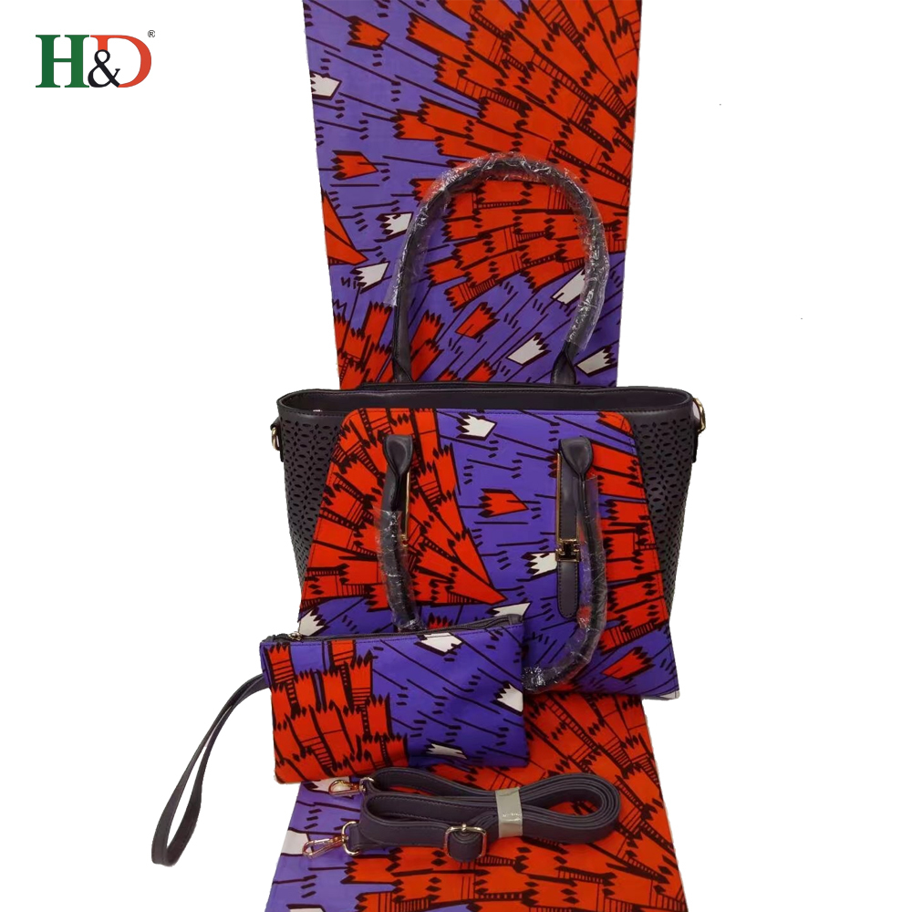 H & D 2018 nuevo estilo de diseño réplica bolsos bolsas personalizadas cera hollandais cera Africana impresión