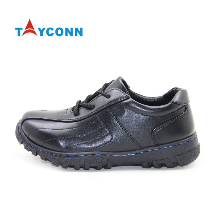 Индивидуальная оптовая продажа, Детская униформа, черная кожаная школьная обувь для мальчиков