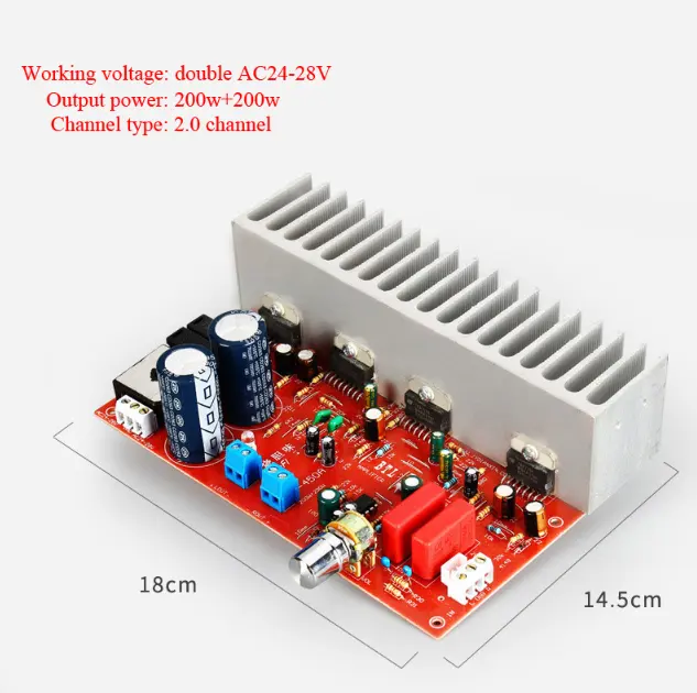 TDA7294 2.0 dual channel 200 wát HiFi điện cao 24 v-28 v board khuếch đại công suất