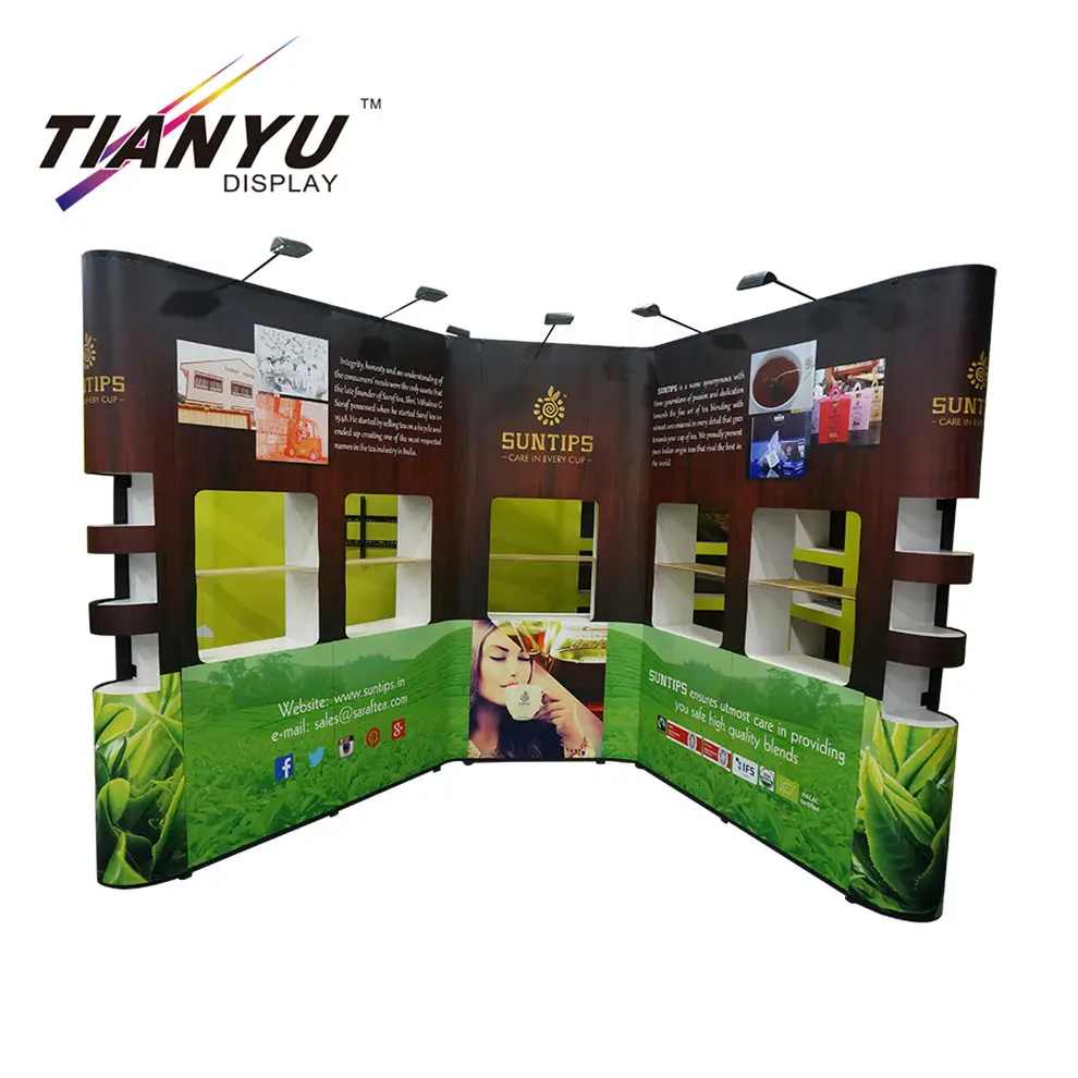 Tianyu Giá Đỡ Phông Nền Giá Rẻ Gian Hàng Trưng Bày Triển Lãm Thương Mại Pop Up Triển Lãm 10X10Ft