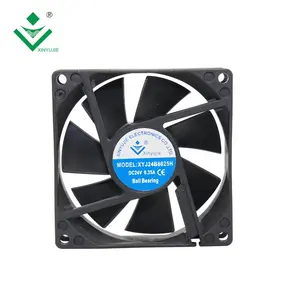 8025 2/3/4 teller frekans dönüştürücü dc soğutma fanı 5/12/24/48V su geçirmez IP67 eksenel fan 80x80x25mm