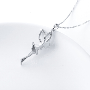 Csja — collier pendentif avec ailes d'ange en argent Sterling 925, bijou féerique - Product Image 3
