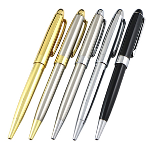 Bolígrafos Metálicos Clásicos de Alta Calidad en Plateado, Dorado y Negro, Bolígrafo Premium de Escritura Fluida con Mecanismo de Giro Elegante - Product Image 3