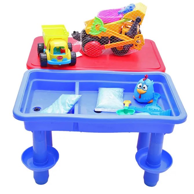 School kids play waterdicht 1 kid 1 zandbak plastic tafel verwijderbare benen