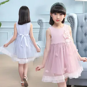 AliBaba en español con decoración de flores niños modelo niñas vestidos para 7 años