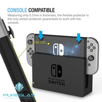 Protecteur d'écran en verre à revêtement saphir trempé 9H Pureglas Wholesale pour Nintendo Switch 2017