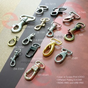 Snaps Snap <b>Hook</b> Key Fob Hardware Swivels Purse Lanyard <b>Hooks</b> Swivel <b>Clip</b> D Rings 1 Inch 19mm Metal Dance Keychain Lead Free - Product Image 6