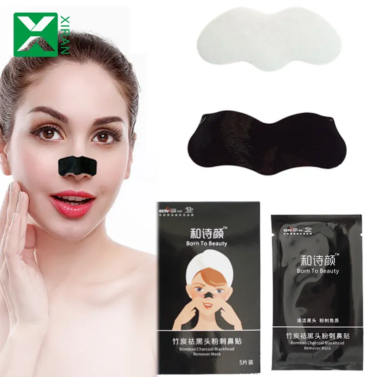 Глубокое очищение, очищающее средство для лечения акне, черная грязевая полоска для носа, бамбуковый уголь, черная полоска для пор на голову, маска для носа