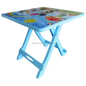 Mesa dobrável de plástico para móveis, mesa dobrável de plástico colorida para móveis de mesa de acampamento