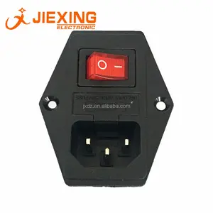 AC Power socket with rocker switch and Fuse 10A 250V 3 in 1