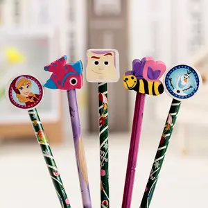 FQブランドの新しいカラープロモーション木製鉛筆と動物の形の消しゴムミニ学生カートン鉛筆