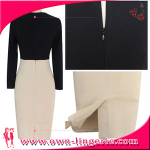 Midi Atractivo Al Por Mayor de Rayas con cuello en V Cuerpo estafadores mujeres del vestido del vendaje para el partido de tarde - Product Image 5