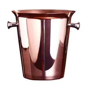 Mẫu Có Sẵn Mạ Đồng 5L Thép Không Gỉ Bia Ice Bucket Với Tweezer Champagne Wine Cooler Barrel Ice Cube Chủ Nắp