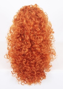 Parrucca Anime Brave all'Ingrosso, 55cm Lunga Ondulata Arancione, Parrucca Principessa <span class=keywords><strong>Merida</strong></span> per Cosplay, Capelli Sintetici - Product Image 4