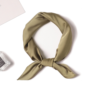70*70cm Wholesale Custom Printed Satin Ladies <strong>Scarves</strong> Fashion Small <strong>Neck</strong> Solid Color Square Silk <strong>Scarf</strong> <strong>for</strong> <strong>Women</strong> - Product Image 2