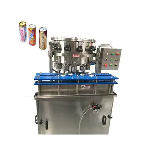 Small Scale Automatic Tin Can Energy Drink Filling And Sealing Machine