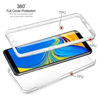 FULL Body Bening Case untuk Samsung Galaxy J2 J4 J6 J8 A6 A8 A9 A7 2018 A750 S8 S9 S5 s6 S7 Edge Note 8 9 5 360 Derajat Soft Cover
