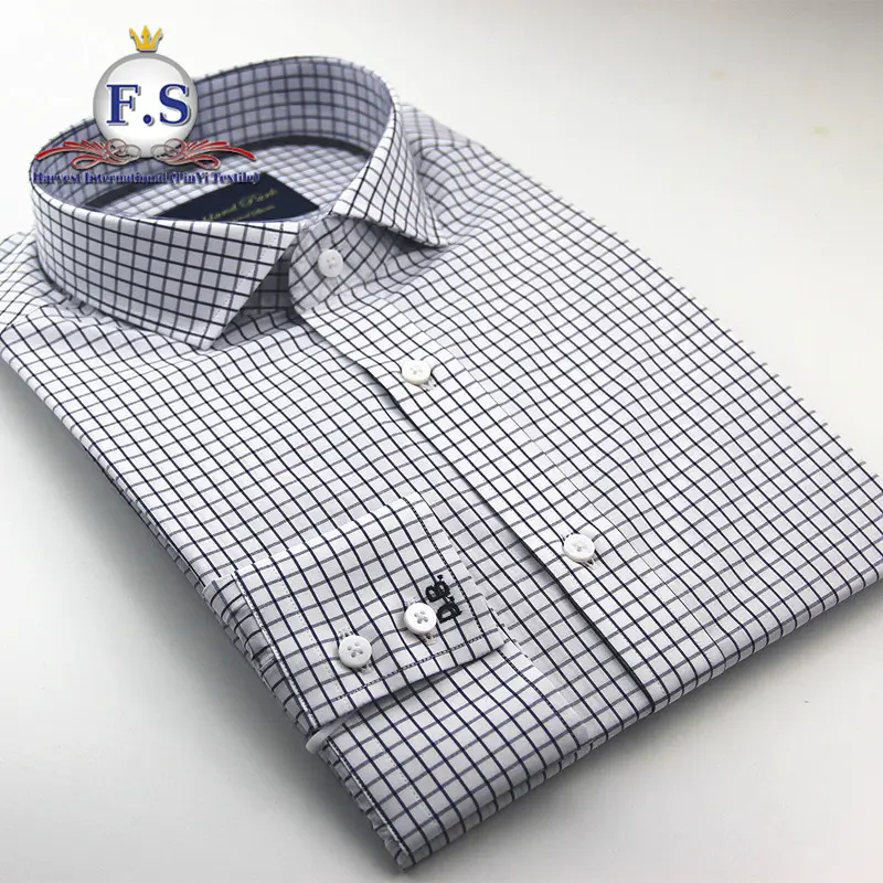 High end cotton dress personalizzata camicia a quadri