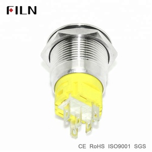 19mm tạm thời latching nổ bằng chứng chuyển đổi kim loại <span class=keywords><strong>push</strong></span> <span class=keywords><strong>button</strong></span> với 6V 12V 24V LED Đèn - Product Image 3