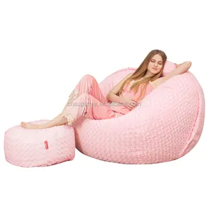 Fat Sack Bean Bag Chair: Giant 5' Foam Furniture Bean Bag - Big Sofa With Soft Micro Suede Fabric Cover