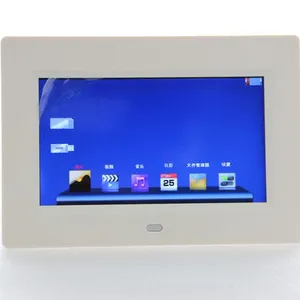 B-001 7 inch video playback digital photo frame(WIFI,battery,touch screen are optional)