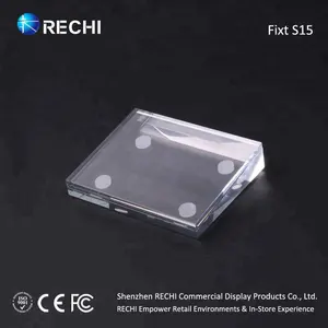 RECHI Retail Visual Merchandising Counter Clear Acrylic Sign Holder Display Block for Mobile Phone Acrylic Price Tag