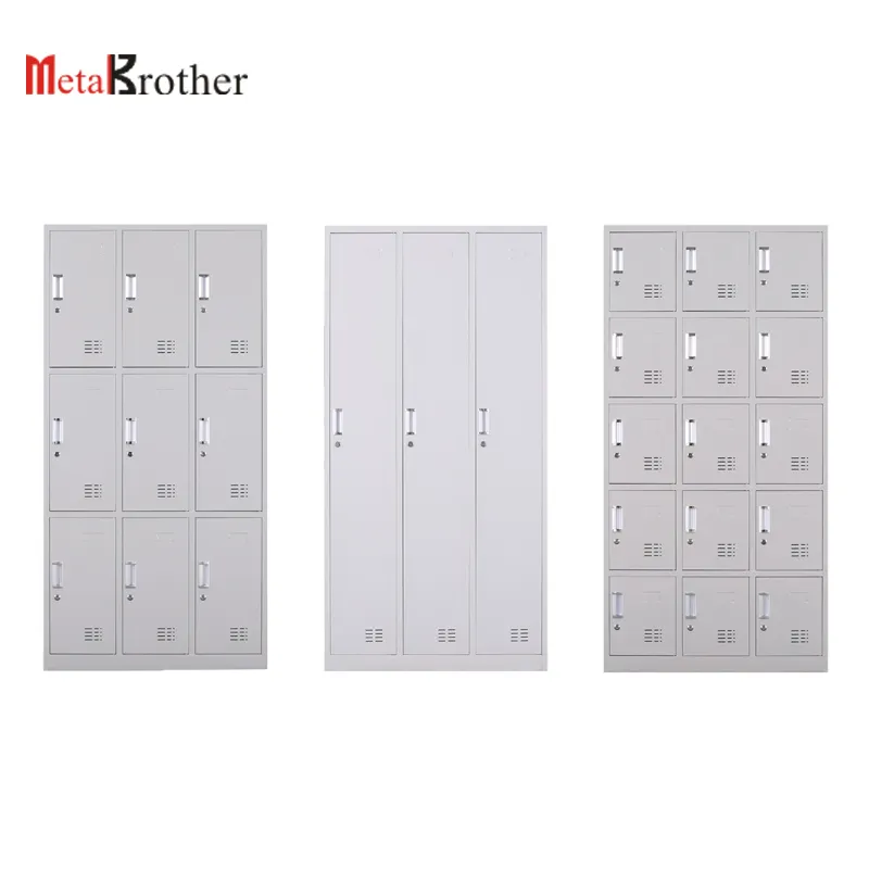 Metallic Gym Locker Voor Kleding Opslag 2/3/4/6/9/10/15/24 Deuren school Office Gebruikt Staal Locker Garderobe Pakket Archiefkasten