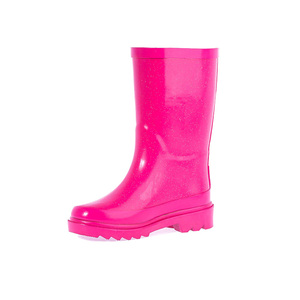 Nueva diseñado OEM servicio niños goma al aire libre marca lluvia <span class=keywords><strong>rosa</strong></span> medio de caucho wellies botas - Product Image 3