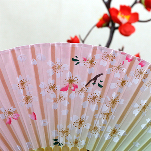 [JE SUIS VOTRE FAN] Stock suffisant ! 12 modèles de éventails pliants en soie japonaise traditionnels à motifs imprimés en bambou pour femmes - Product Image 5