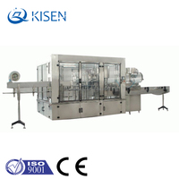 Machine d'embouteillage d'eau automatique à engrenages en acier inoxydable, contrôlée par PLC électrique, haute précision, capacité 6000 BPH pour boissons