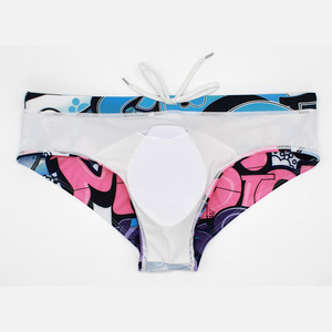 Maillot <span class=keywords><strong>de</strong></span> <span class=keywords><strong>bain</strong></span> sexy pour hommes, ensemble sur mesure, sous-vêtements, rembourré, avec impression numérique - Product Image 4