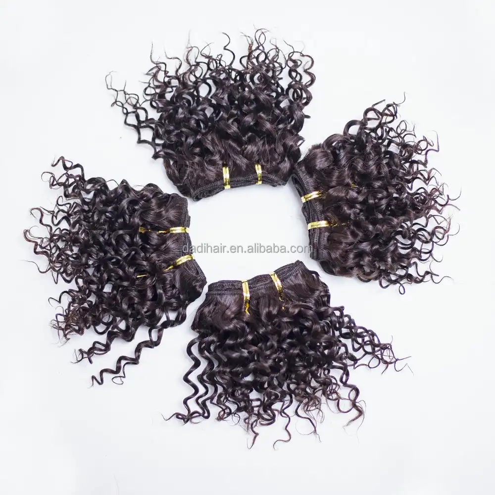Mèches brésiliennes de cheveux humains vierges sans closure, lot de 4 pièces, boucles 100%