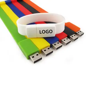 Gelang hadiah berwarna ditingkatkan, gelang usb flash drive 128mb dengan logo perusahaan, logo gelang silikon usb 128mb-2gb, gelang usb 2gb 4gb 8gb