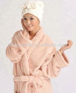 High Quality Ultra Soft Plush Knitted Microfiber Bathrobe for <b>Women</b> 100% Polyester Super Absorbent Quick <b>Dry</b> Knee Length - Product Image 5