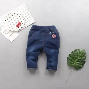 Pantalones vaqueros bonitos para niña de 0 a 3 años, pantalón informal lavado para bebé, nuevo diseño