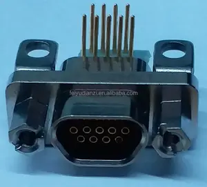 mil connector MIL-C-83513 miniature rectangular electrical connector 9 pin right angle pcb type male female plug socket