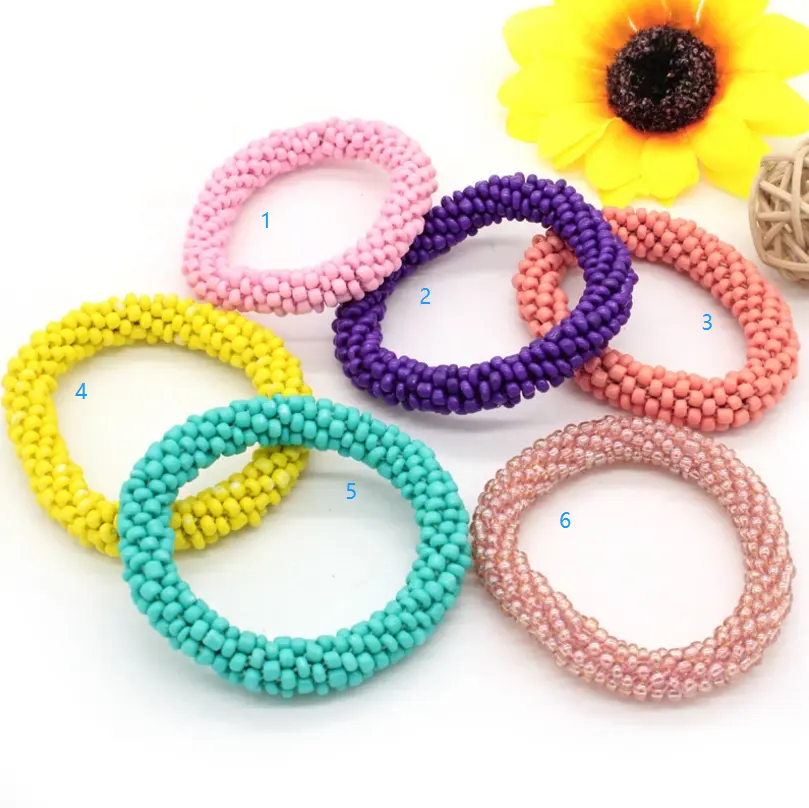 Bracelet en pierres naturelles tissées avec perles de rocaille en verre, bijou pour femmes, 1MM de large