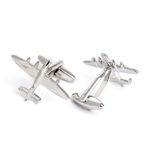 Nuovi <span class=keywords><strong>gemelli</strong></span> modello di aeroplano argento <span class=keywords><strong>per</strong></span> camicia da uomo - Product Image 6