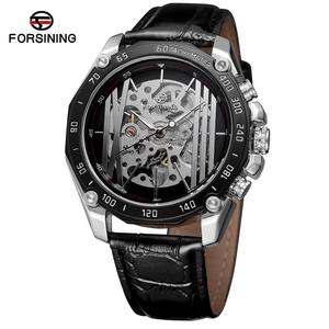 Orologio Automatico Scheletrato da Uomo con Cinturino in Pelle, <span class=keywords><strong>Marca</strong></span> Forsining OEM, Produzione Cinese - Product Image 4