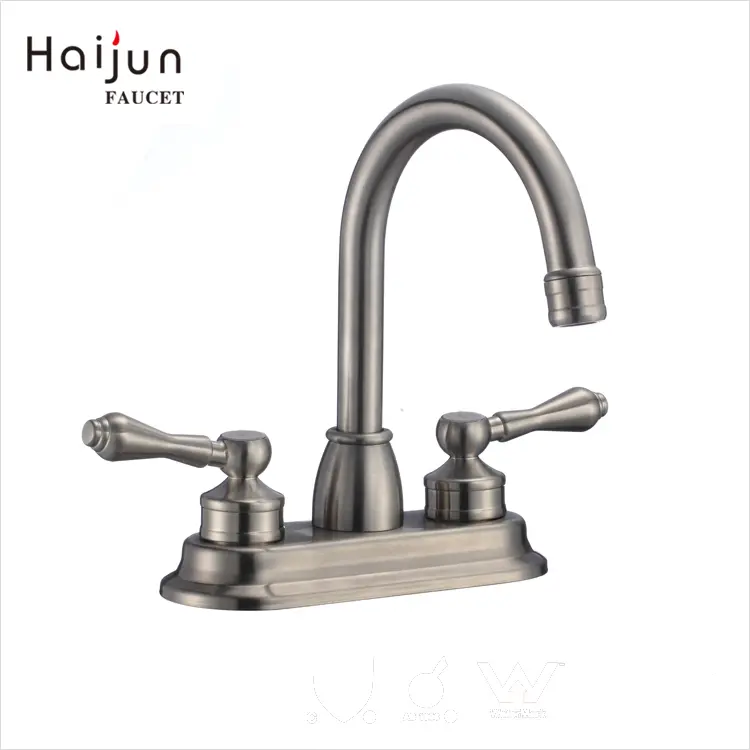 Haijun American Upc Two Handle 3 Pieces Washbasin Tap Mixer Faucet