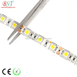 CE RoHS Approved High Brightness White Color 12V DC 60 Leds/M Indoor Non Waterproof Smd 5050 Flexible Led Light Strip