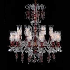 Lustre en cristal italien Asfour fait à la main pour hôtel - Product Image 1