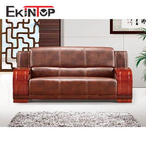 Ekintop Vintage Industriële Lederen <span class=keywords><strong>Louis</strong></span> 3 Zits Houten Italiaanse Klassieke Koninklijke Stijl Blauw Event Sofa Voor Bruiloft - Product Image 2