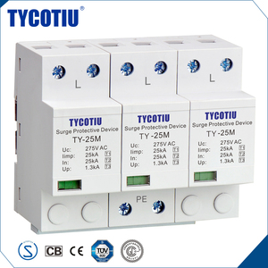 TYCOTIU Nouveaux Produits Sur Le Marché Chinois 2016 Classe 1 Trois Contre <span class=keywords><strong>Les</strong></span> Surtensions Triphasé Protection Contre La Foudre Dispositif Parafoudre - Product Image 1