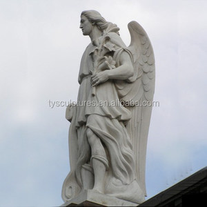 Famoso <span class=keywords><strong>angelo</strong></span> con scultura di serpente statua di <span class=keywords><strong>angelo</strong></span> custode maschile in pietra di marmo da giardino all'aperto - Product Image 6
