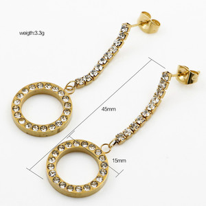 Brillante Simplificado Aretes <span class=keywords><strong>en</strong></span> acero,Largo Pendientes Para <span class=keywords><strong>Chicas</strong></span> - Product Image 2