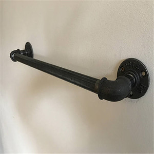 Đường Ống công nghiệp Phòng Tắm Phần Cứng Lịch Thi Đấu Thiết Lập bởi Ống Trang Trí Nội Thất | 3 Mảnh Kit Bao Gồm Móc Áo Dễ Uốn Đúc Sàn Sắt mặt bích - Product Image 2