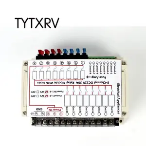 TYTXRV RV 8 kanal DC 12V 30A röle modülü ile sigortalar