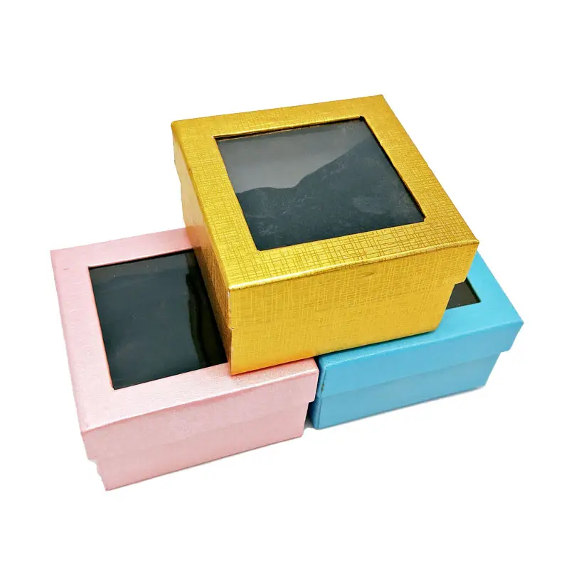 Wholesale luxury paper jewelry box custom logo printed bracelet box colorful handmade jewelry gift box with pillow inserts