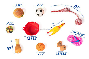 Klasik gıcırtılı evcil köpek çiğnemek oyuncak seti, renkli yavru ses oyna Pet Squeaky oyuncak - Product Image 2
